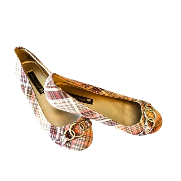 American Eagle plaid casual flats size 8 - Picture 4 of 4